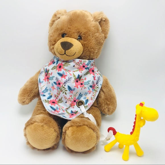 Fashion Baby Bibs With Pacifier Hangers Teether - Picture 14 of 16